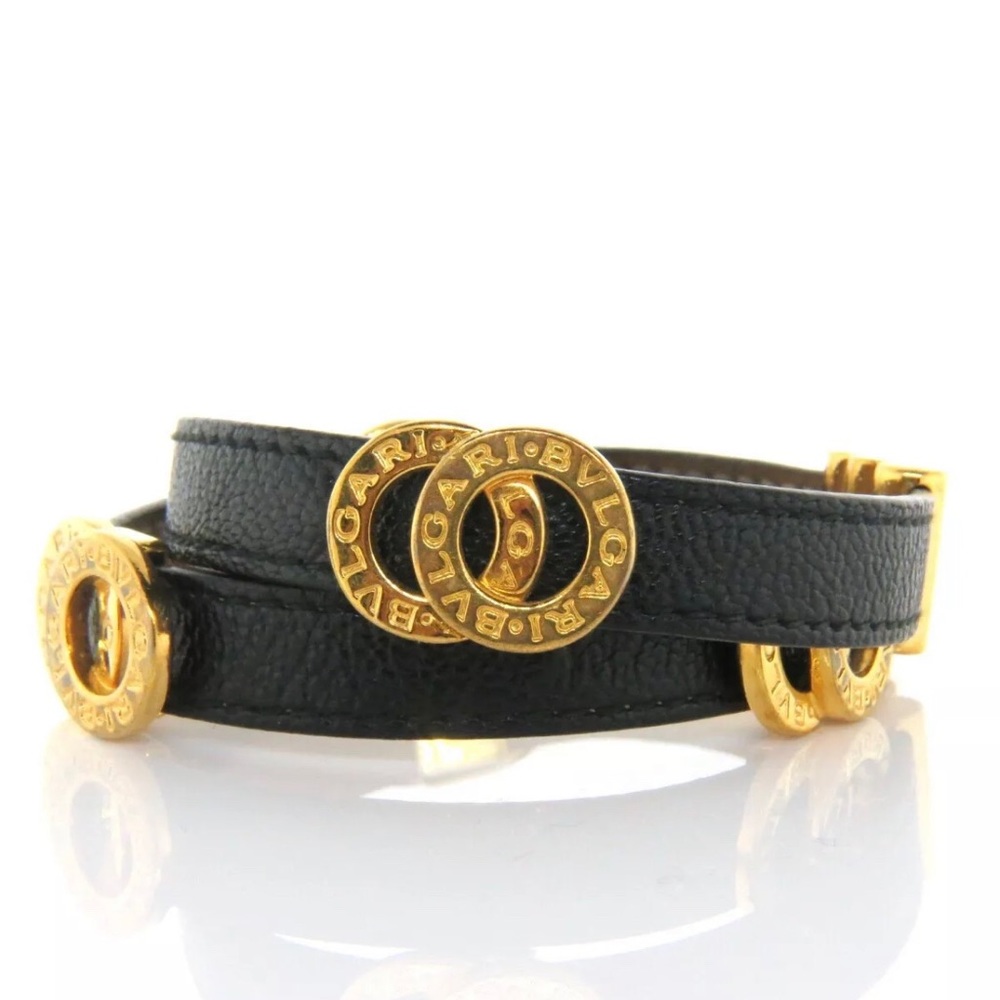 Bulgiar Bvlgari Leather Double Coiled Bracelet - Picture 1 of 8